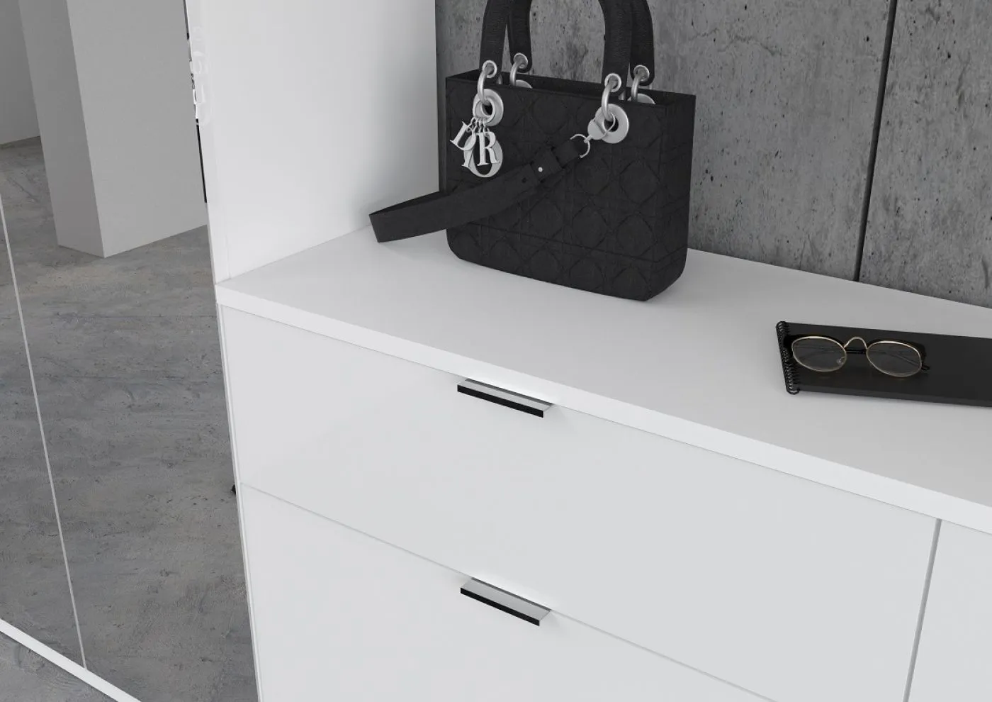 Garderoben Set Projekt X | weiß Hochglanz | 3-teilig