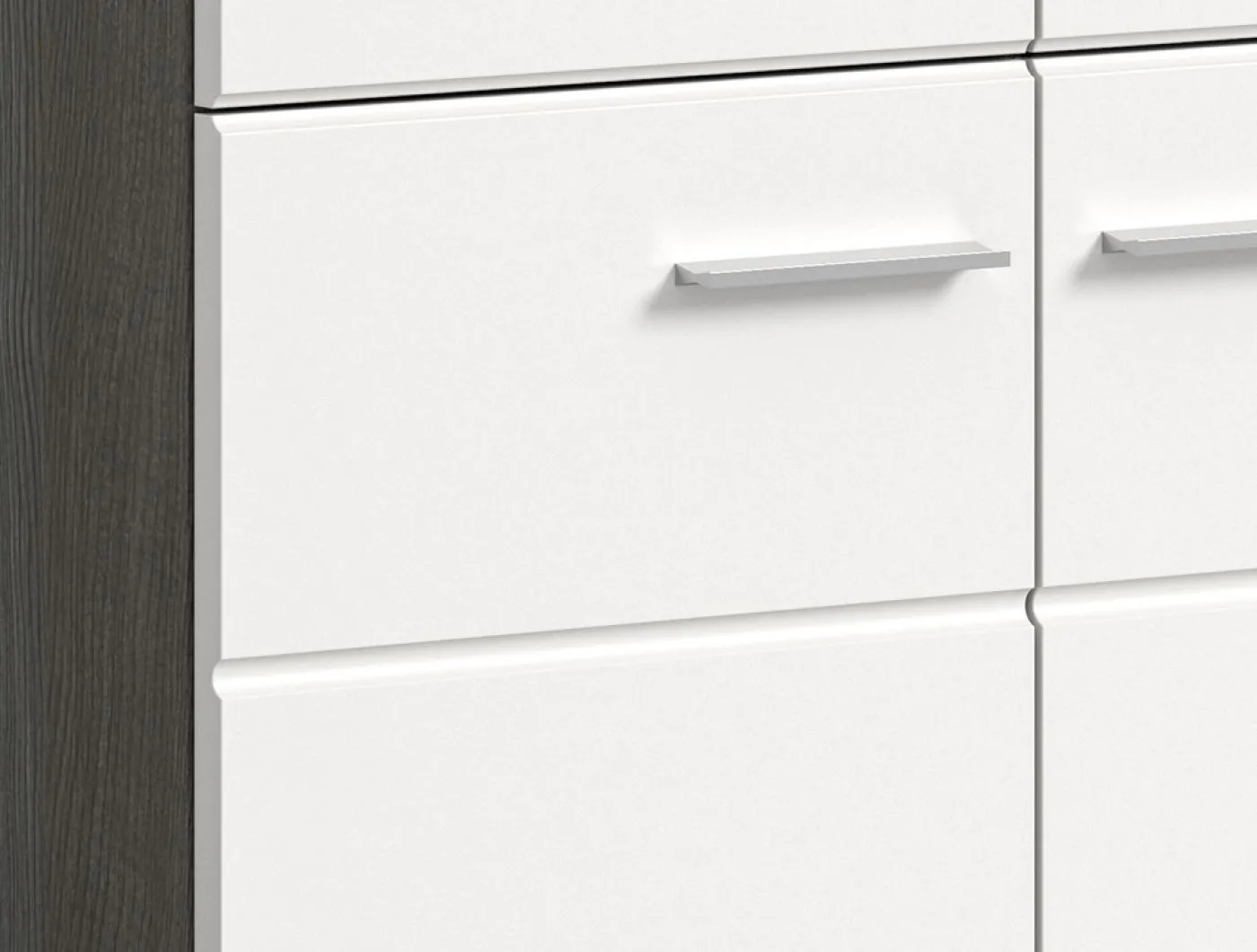 Garderoben-Set Salsa | rauchsilber / weiß Hochglanz | 5-teilig