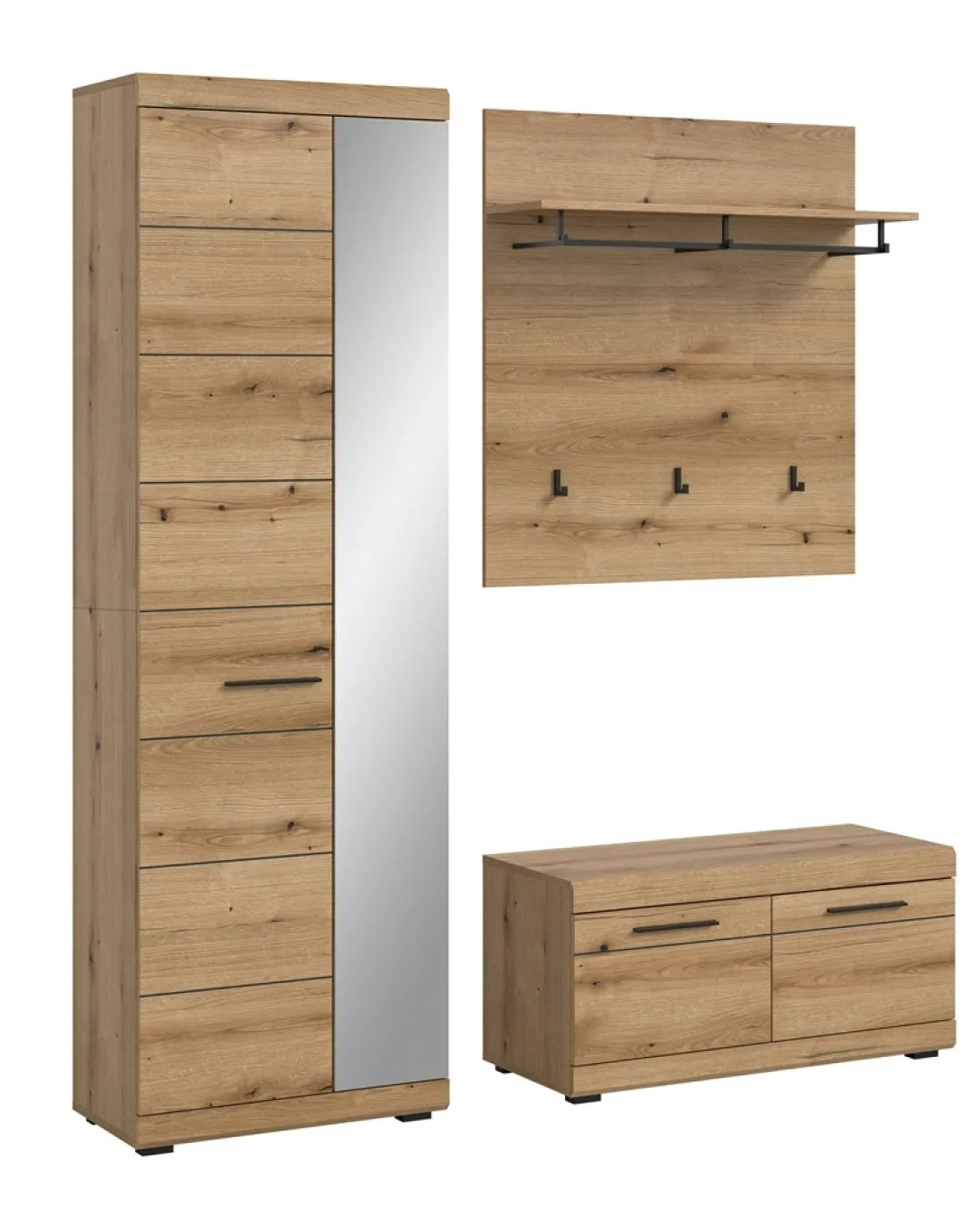 Garderoben-Set Scout | Evoke Oak | 3-teilig