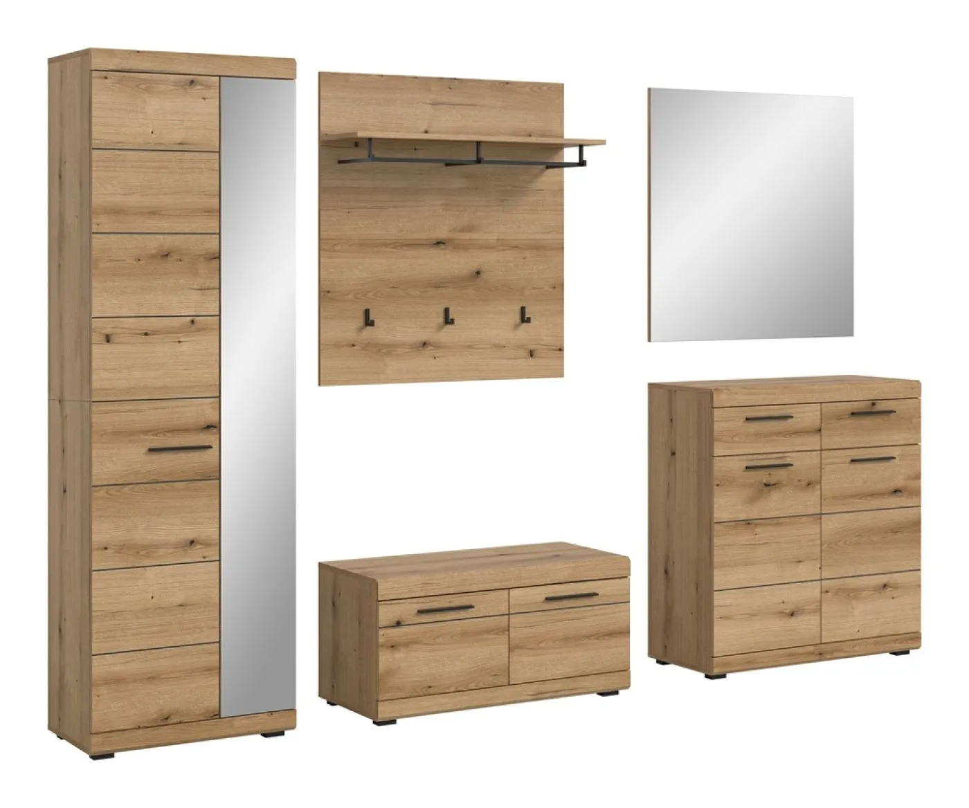 Garderoben-Set Scout | Evoke Oak | 5-teilig