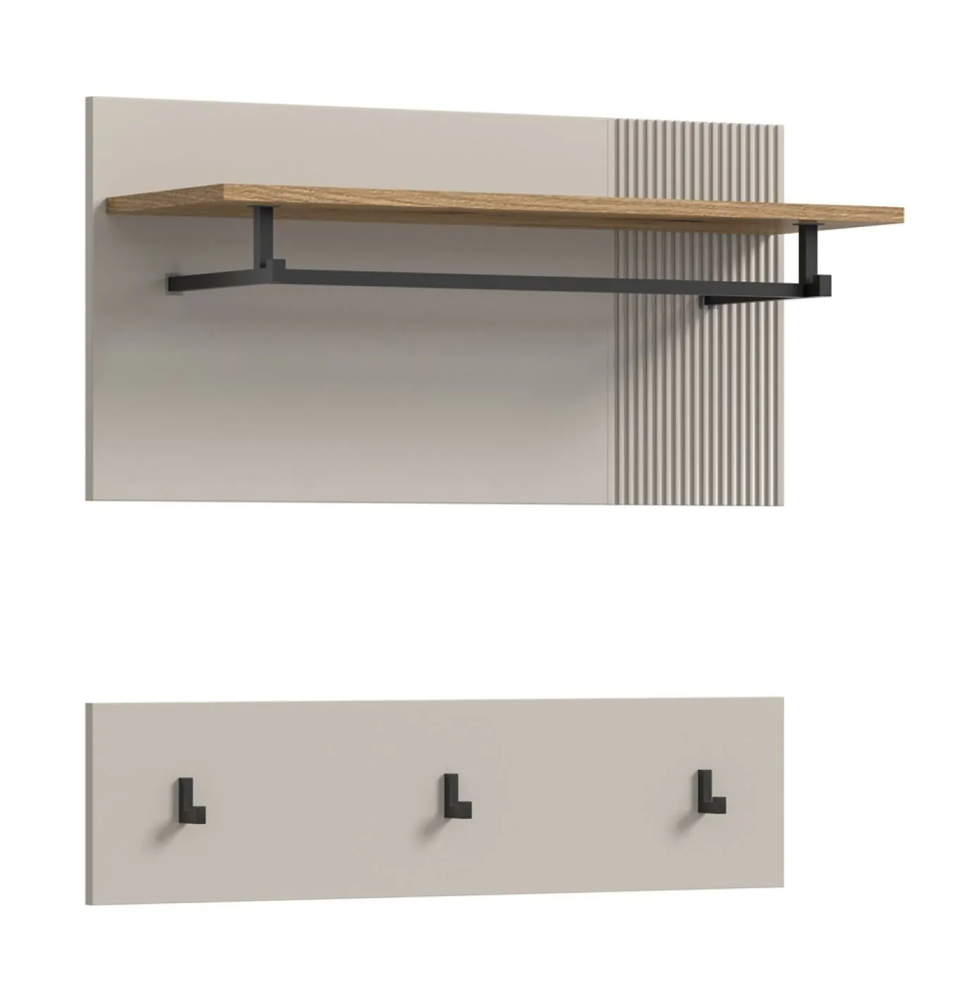 Garderoben-Set Slide | Kaschmir / Evoke Oak | 4-teilig