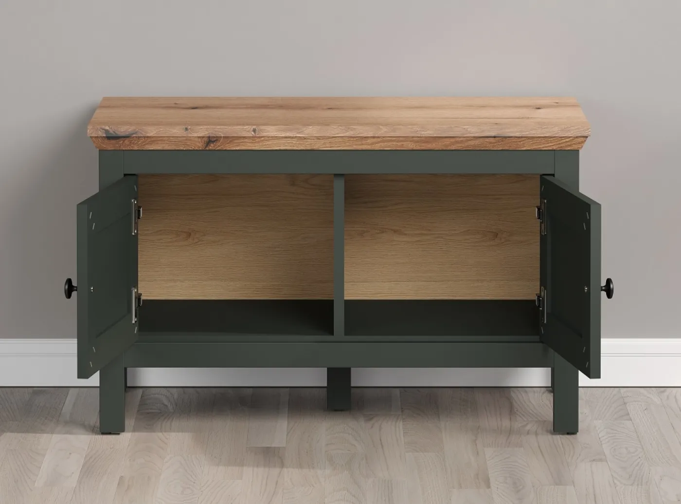 Garderoben-Set Stanton | Tannengrün / Eiche | 5-teilig