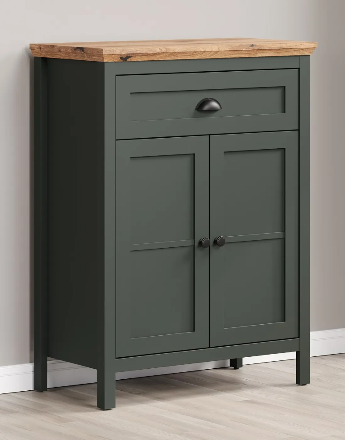 Garderoben-Set Stanton | Tannengrün / Eiche | 5-teilig