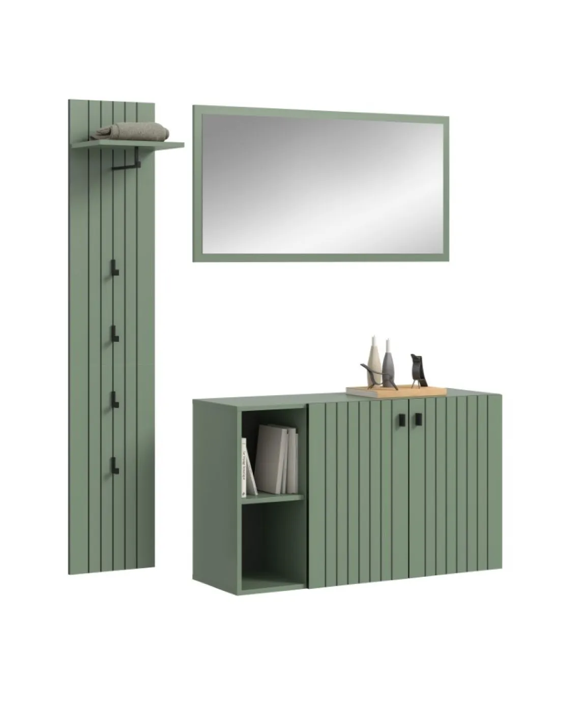 Garderoben-Set Station 2 | Smoke Green | 3-teilig