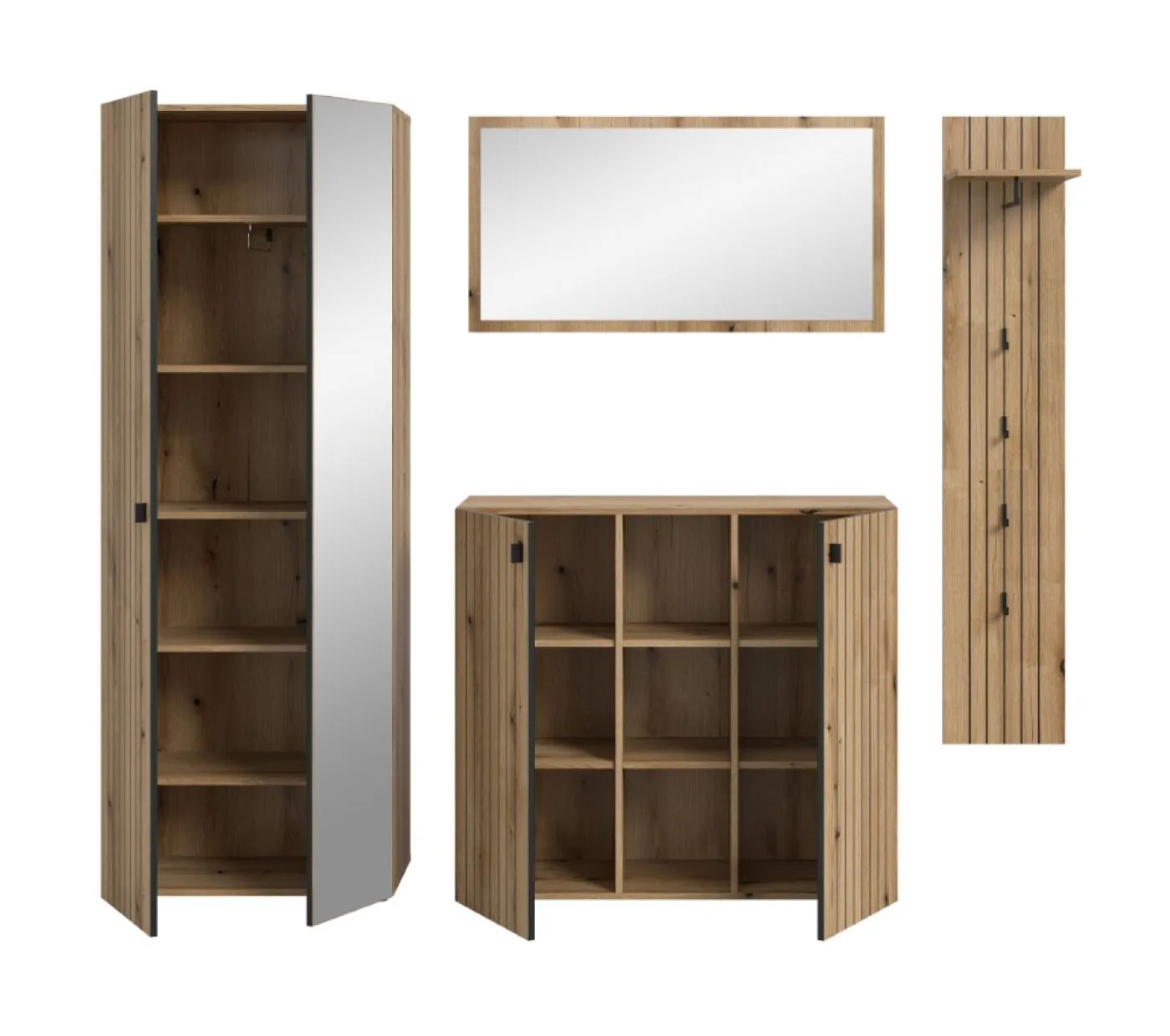 Garderoben-Set Station 4 | Evoke Eiche | 4-teilig