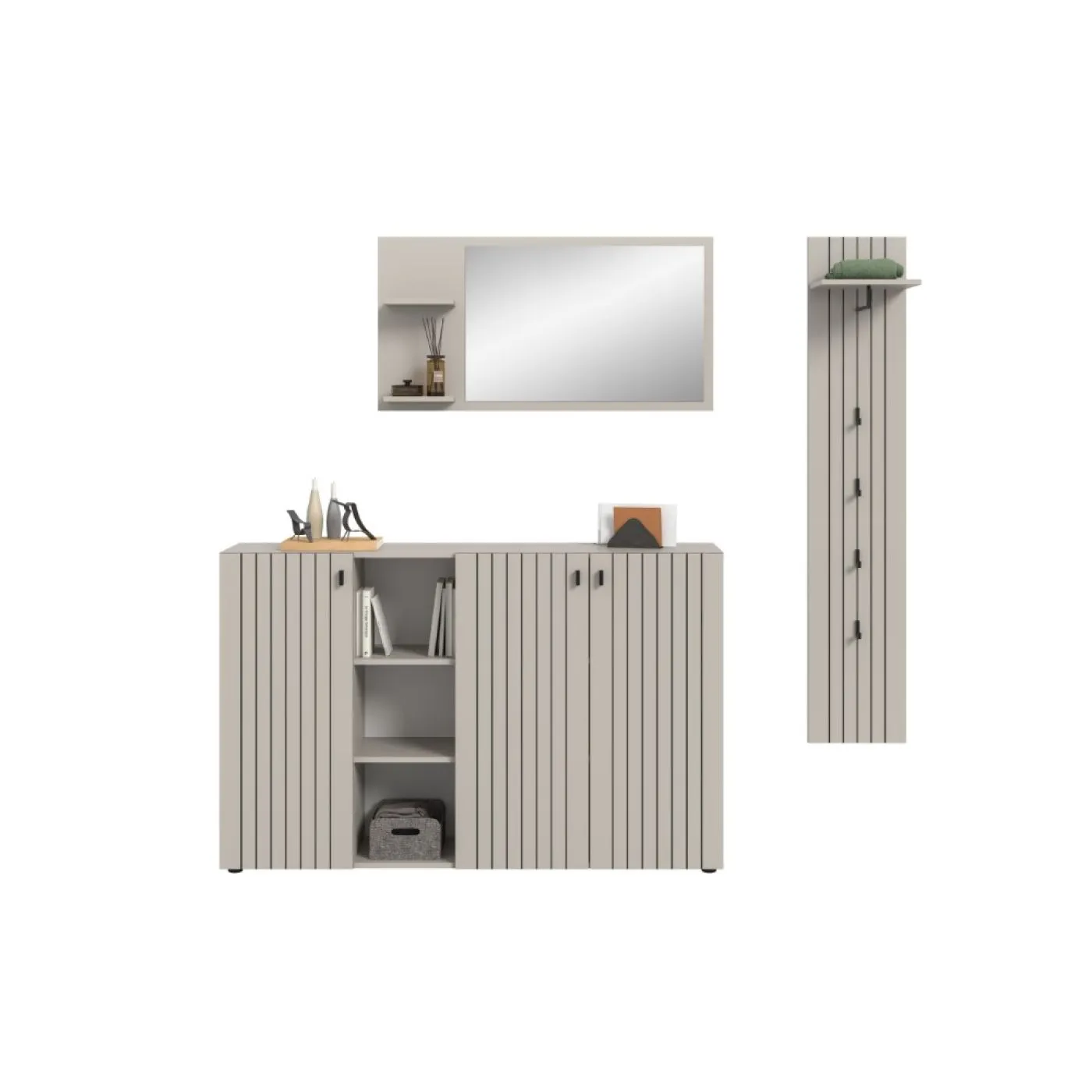 Garderoben-Set Station | Kaschmir | 3-teilig