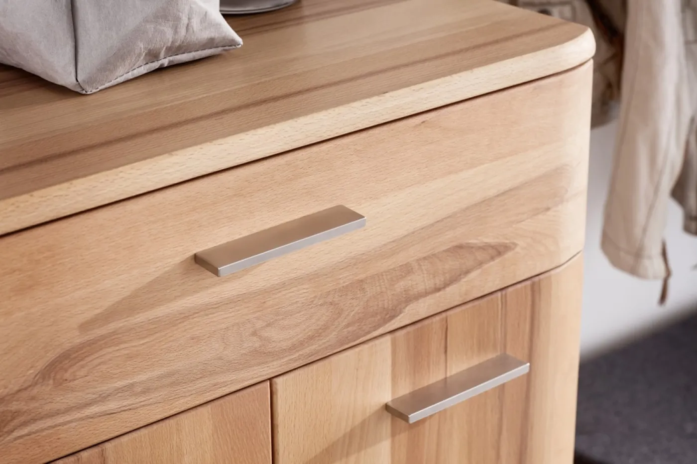 Garderoben Set Vedura | Kernbuche massiv | 5-teilig ohne Kissen