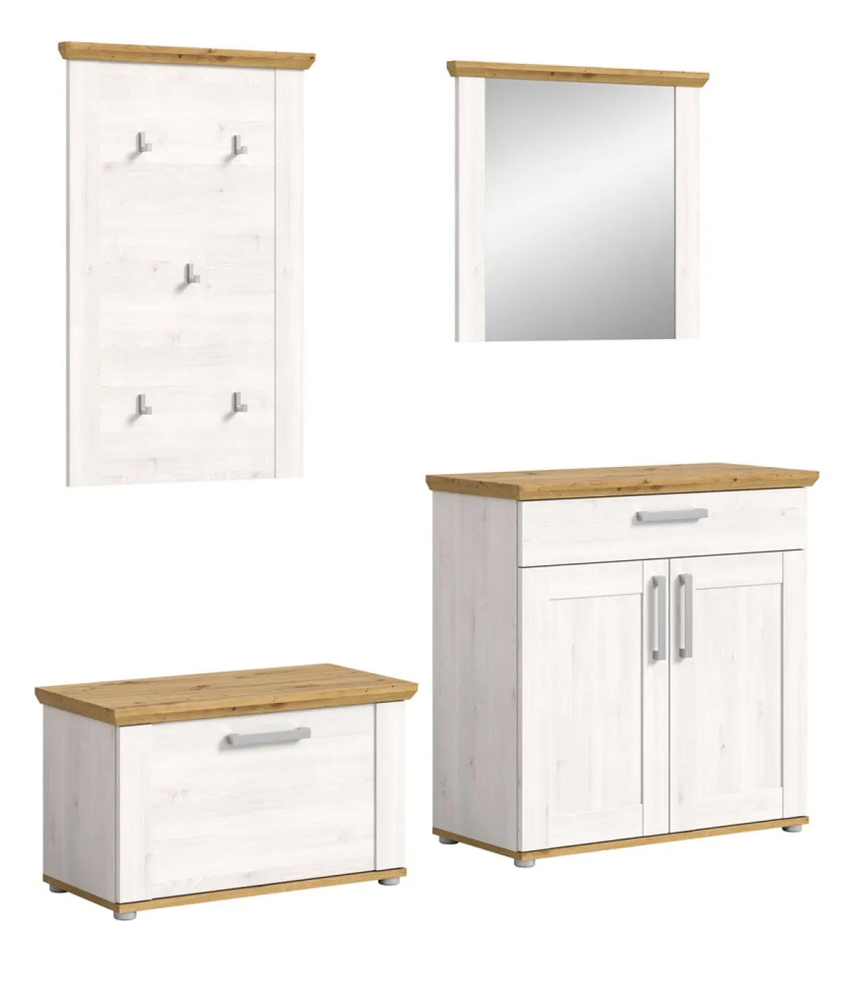 Garderoben-Set Verona | Lärche Sibiu / Eiche | 4-teilig