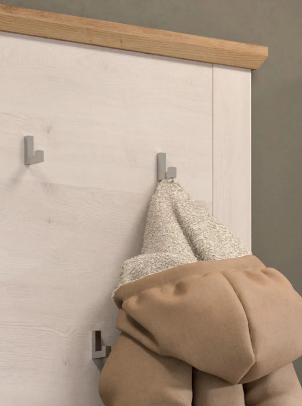 Garderoben-Set Verona | Lärche Sibiu / Eiche | 4-teilig mit Sitzkissen