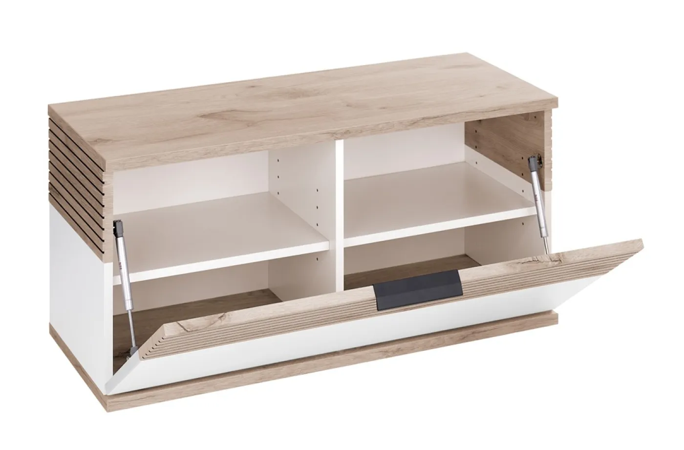 Garderobenbank Montello | Soft white / Viking Oak ohne Sitzkissen