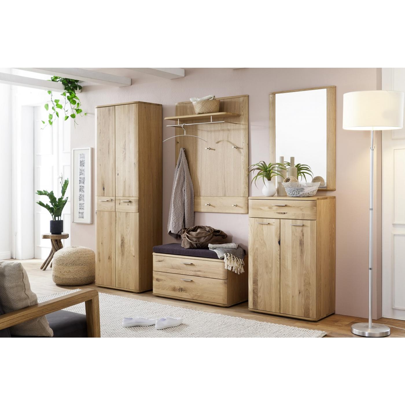 Garderobenbank Nilo | Balkeneiche Bianco