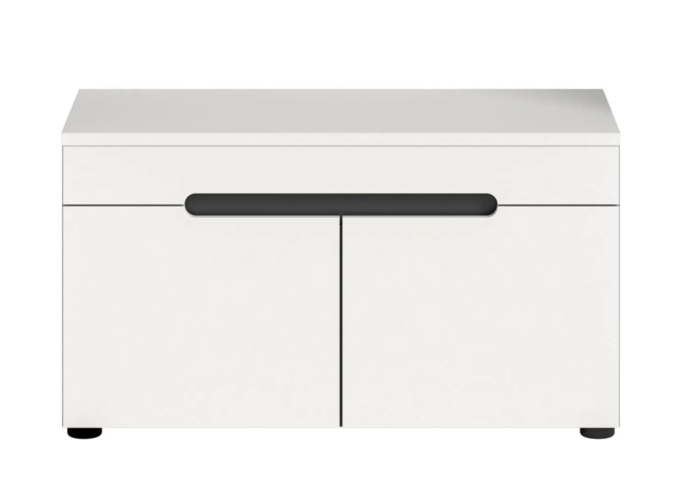 Garderobenbank Sitzbank Canu | Basalt grau / Weiß