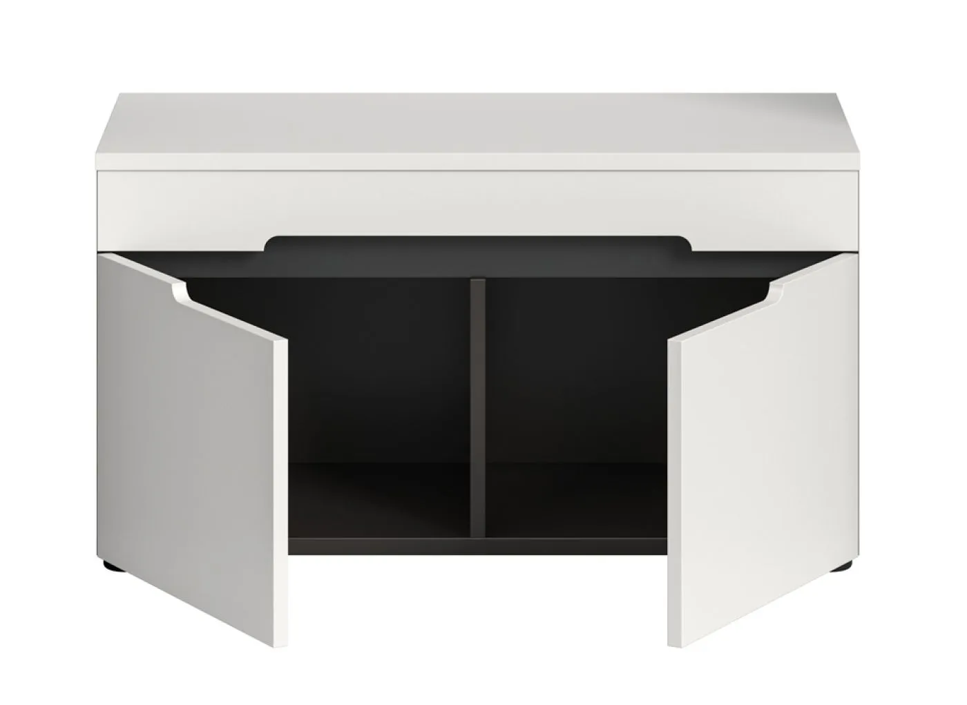 Garderobenbank Sitzbank Canu | Basalt grau / Weiß ohne