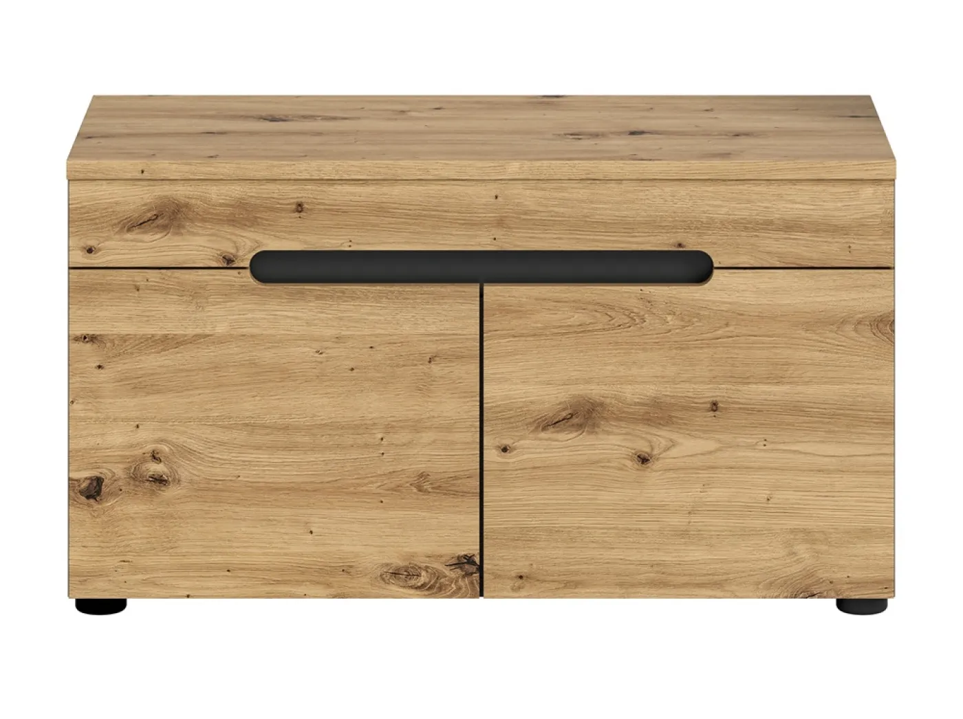 Garderobenbank Sitzbank Canu | grau /Artisan Eiche mit Kissen