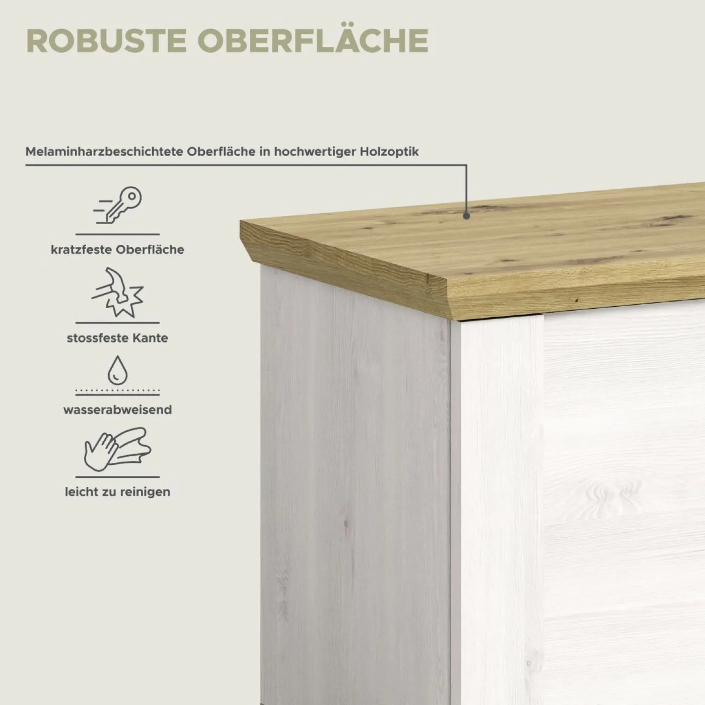 Garderobenbank Sitzbank Verona | Lärche Sibiu / Eiche