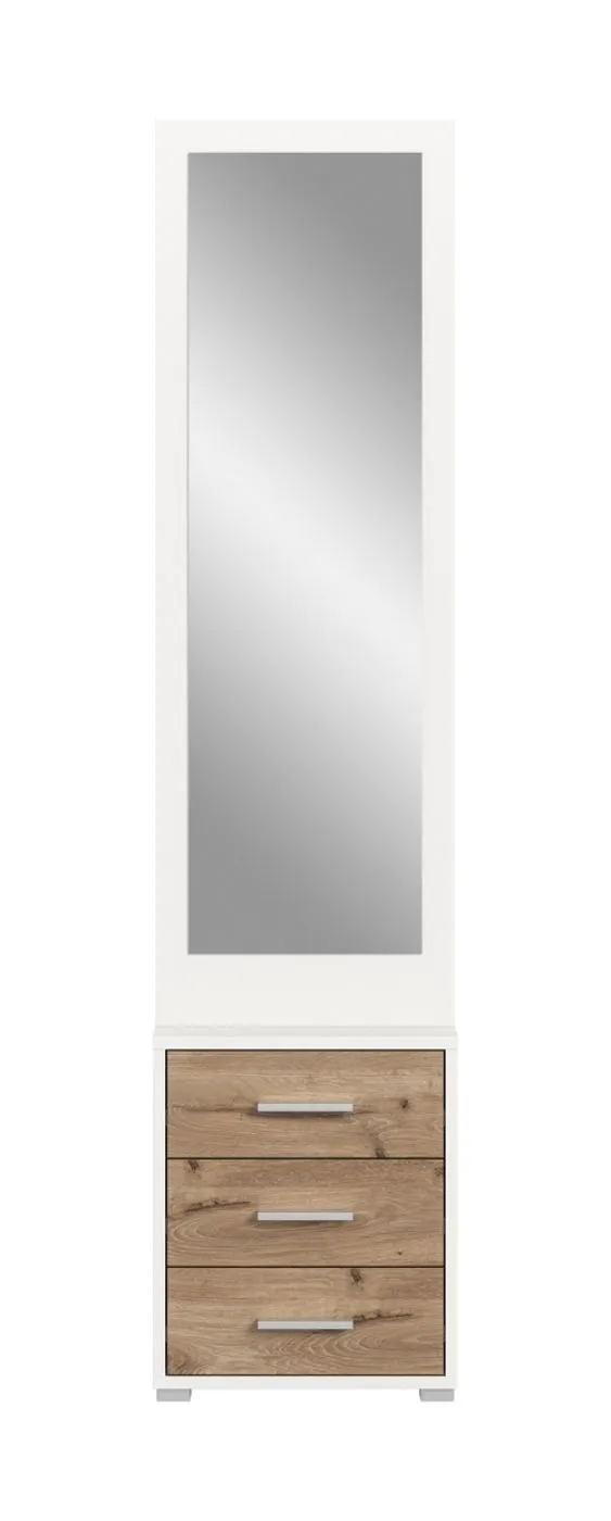 Garderobenkombination Kompaktgarderobe Polo | weiß / Nox Oak