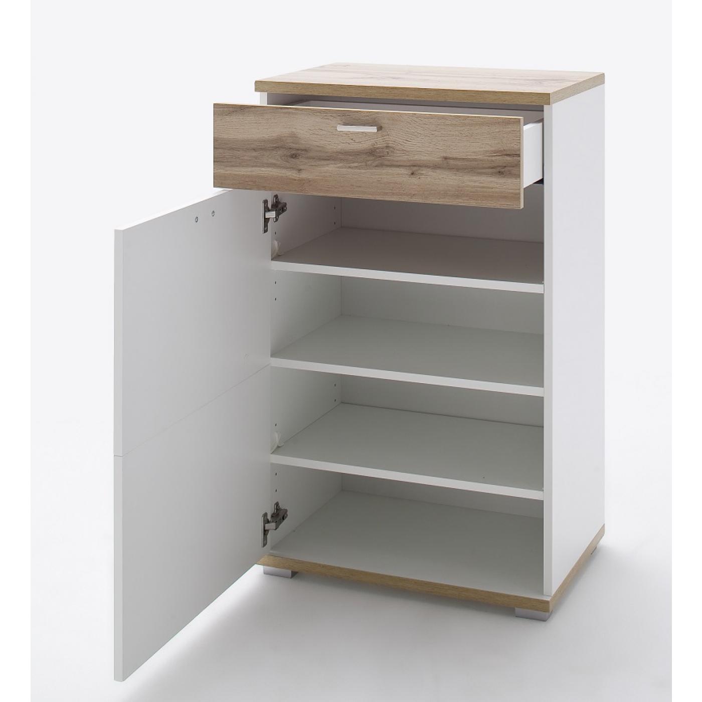 Garderobenkommode Nia 2 | weiß / Wotan Eiche