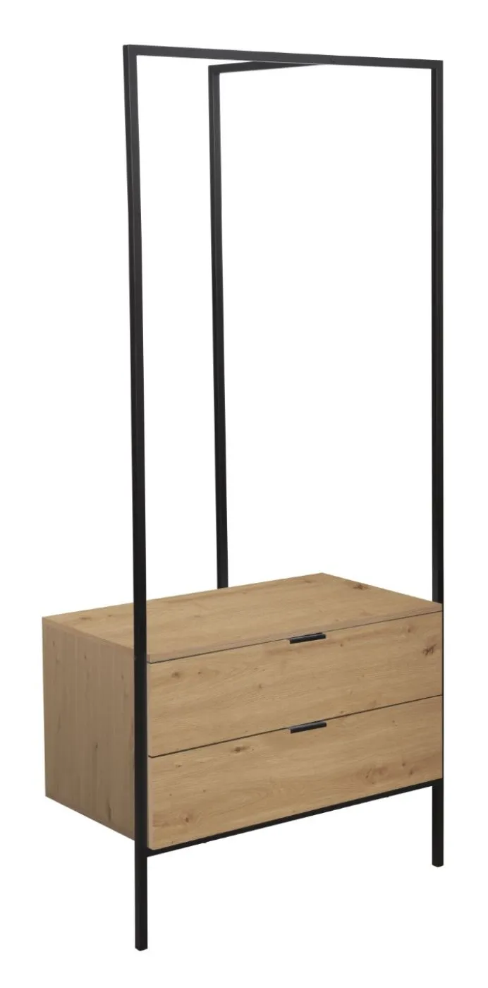 Garderobenmöbel Kommode Jody | Artisan Oak / schwarz