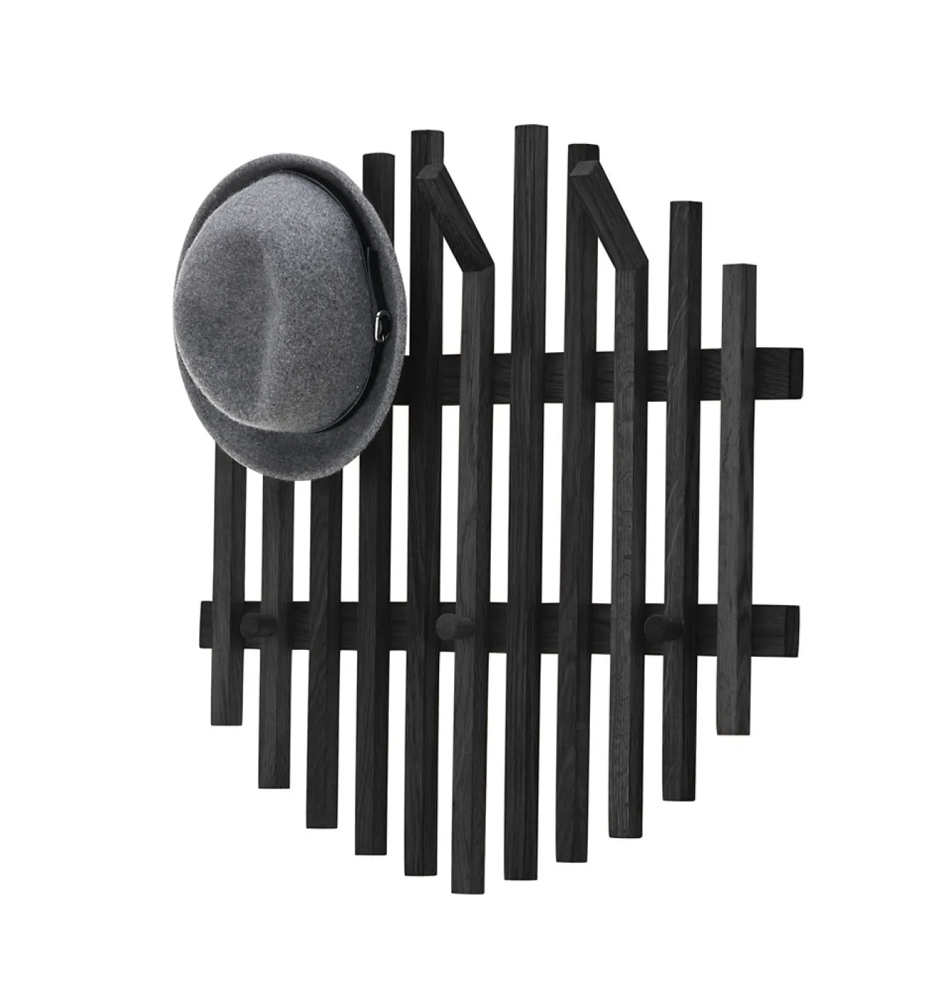 Garderobenpaneel Bantry 1 | Eiche massiv schwarz | verschiedene Größen