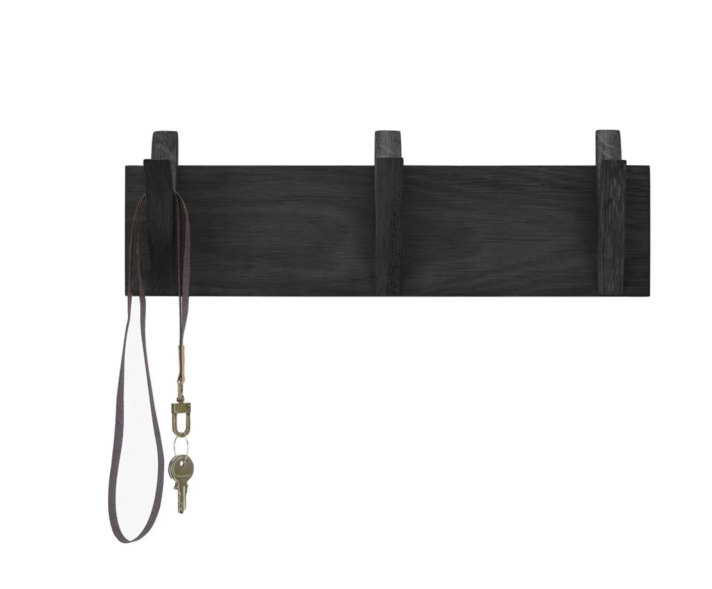 Garderobenpaneel Bantry 2 | Eiche massiv schwarz | verschiedene Größen