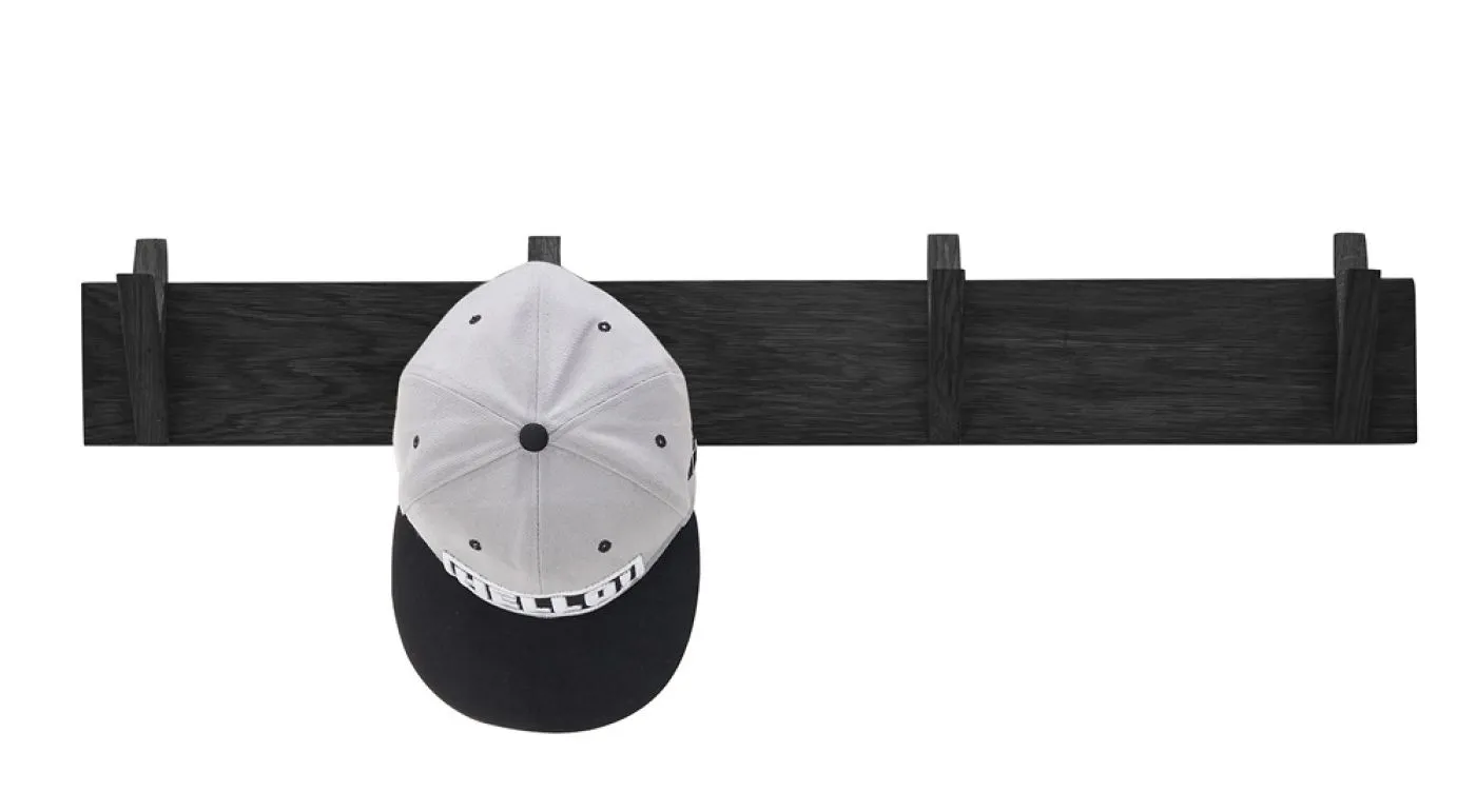 Garderobenpaneel Bantry 2 | Eiche massiv schwarz | verschiedene Größen