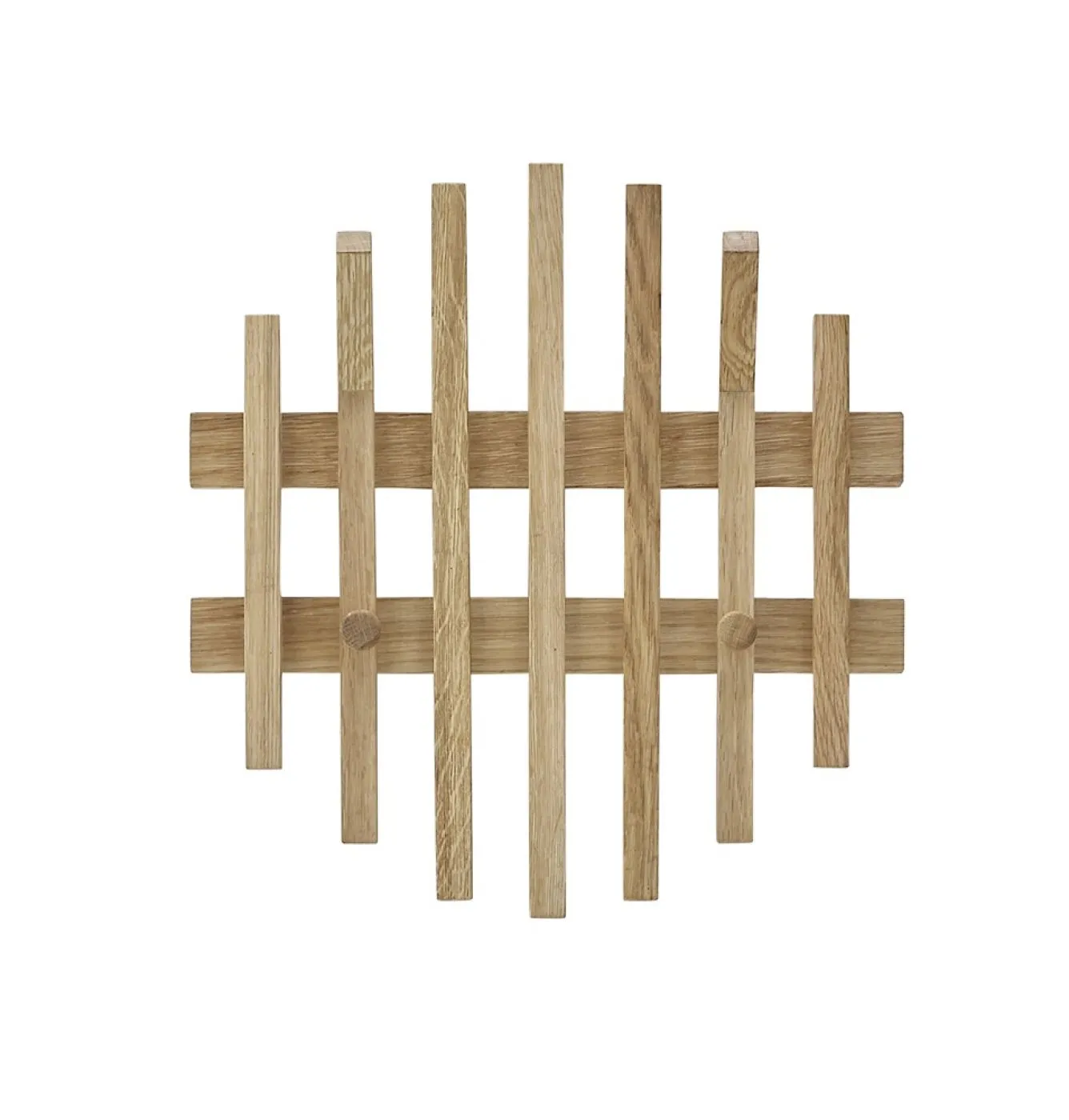 Garderobenpaneel Bantry 4 | Eiche massiv | 38x40x11 cm