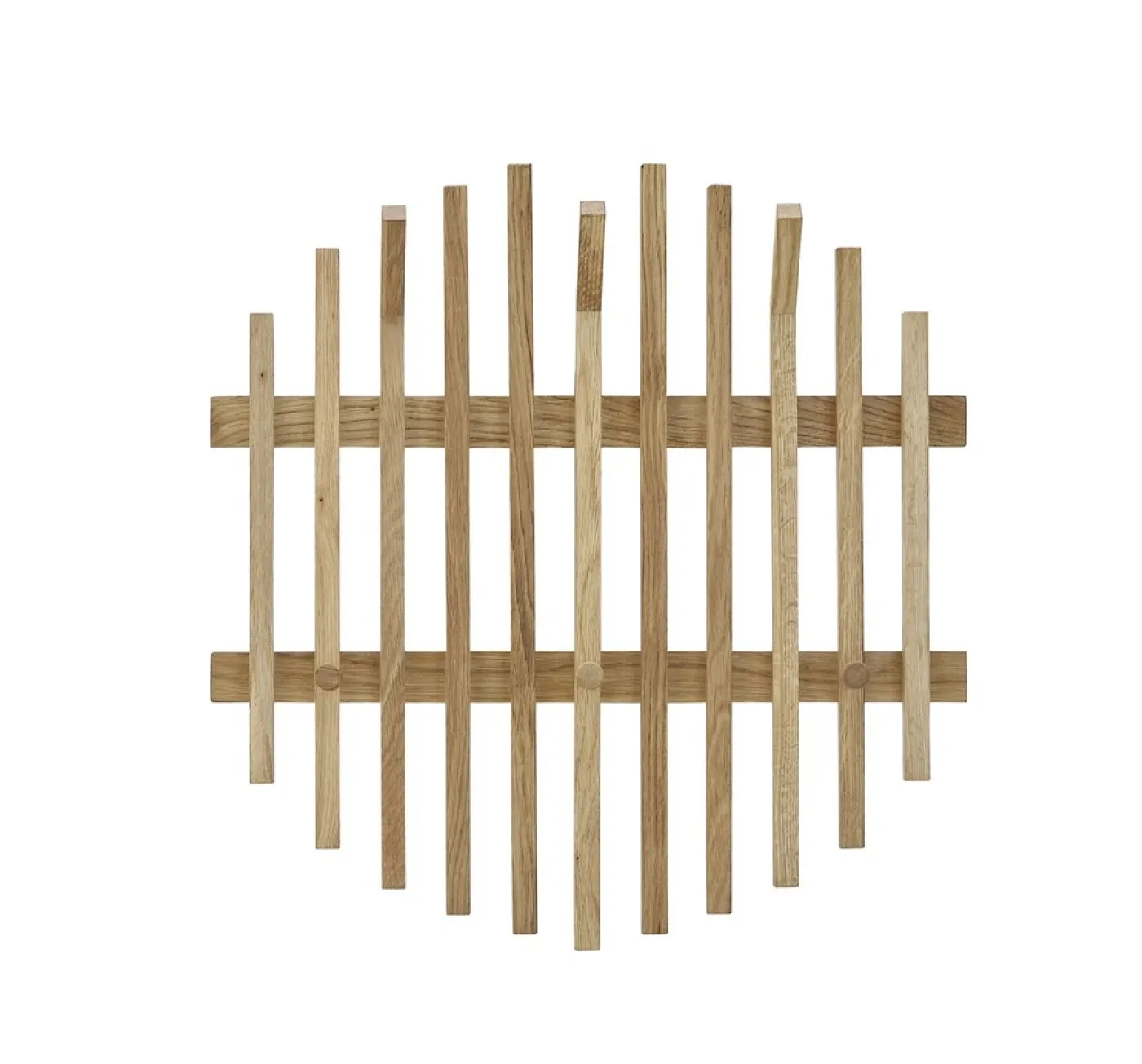 Garderobenpaneel Bantry 4 | Eiche massiv | 58x60x11 cm