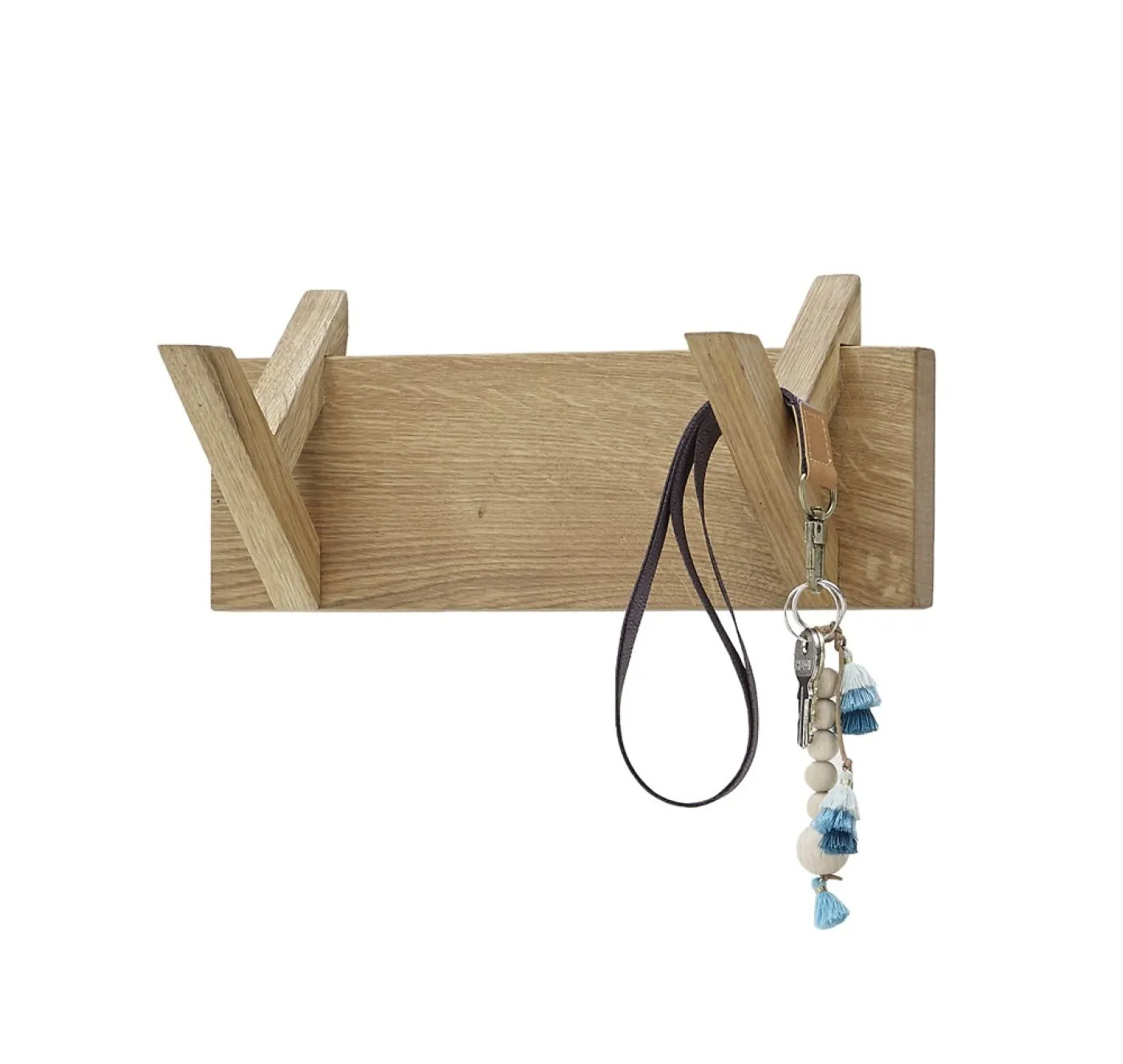 Garderobenpaneel Bantry 5 | Eiche massiv | 30 x13 x 12 cm