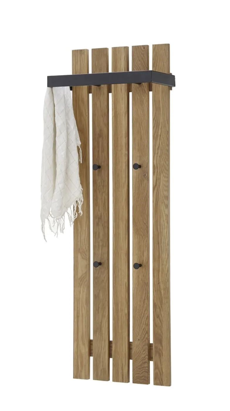 Garderobenpaneel Bantry | Eiche massiv | 40x120x22 cm