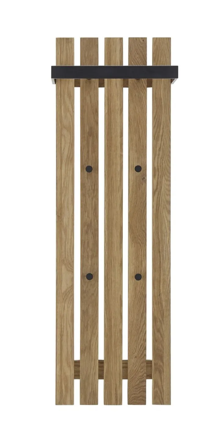 Garderobenpaneel Bantry | Eiche massiv | 40x120x22 cm