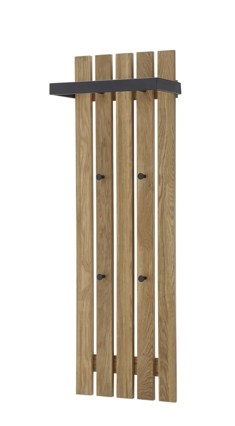 Garderobenpaneel Bantry | Eiche massiv | 40x120x22 cm