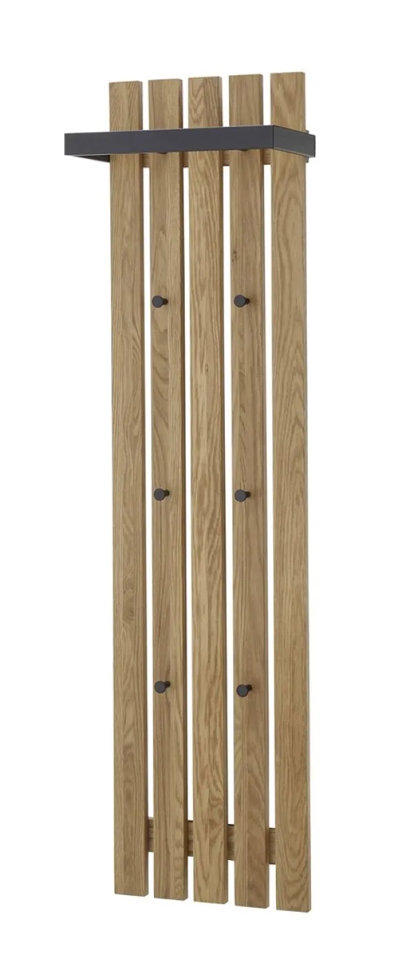 Garderobenpaneel Bantry | Eiche massiv | 40x150x22 cm