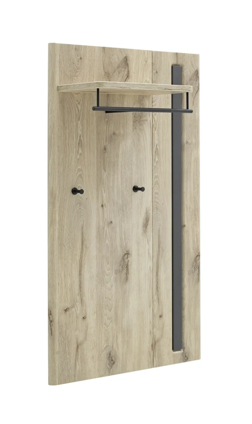 Garderobenpaneel Colorado | Viking Oak / Graphit schwarz
