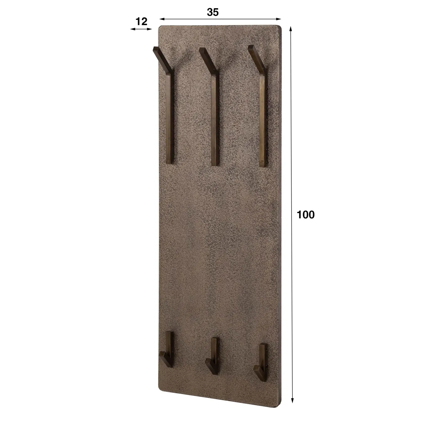 Garderobenpaneel Du-Vin | 6 Haken | Ferro | Antike bronze