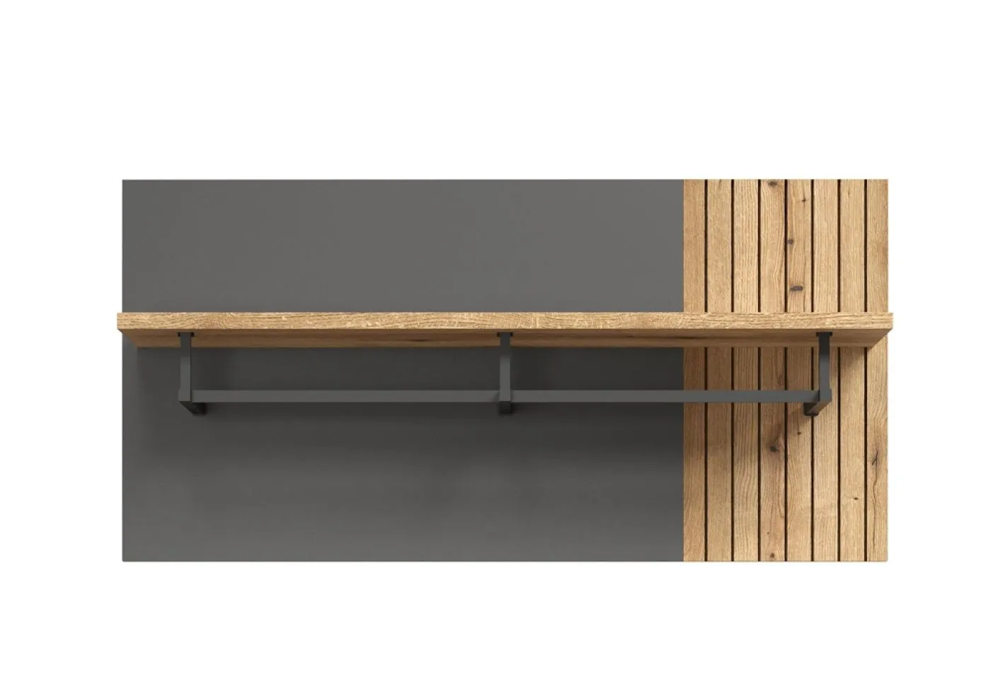 Garderobenpaneel Esteban | Anthrazit / Coast Evoke Oak