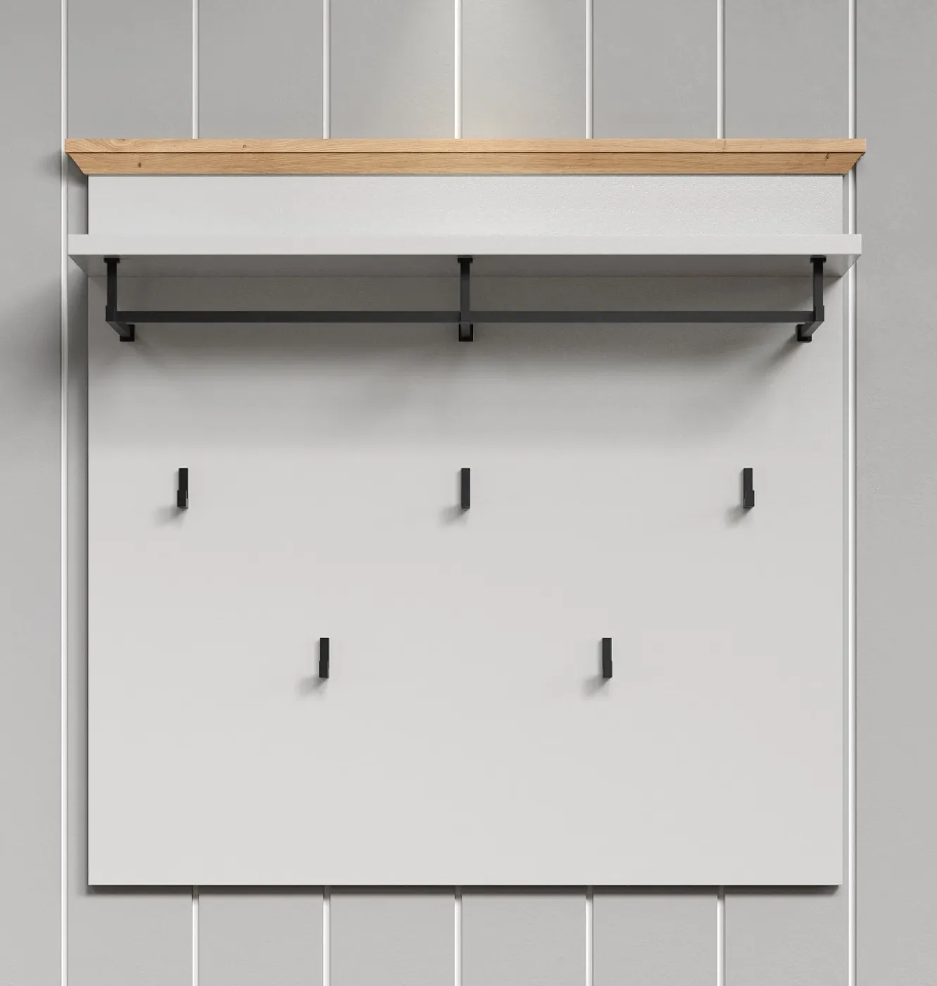 Garderobenpaneel Landside | Lichtgrau / Artisan Eiche