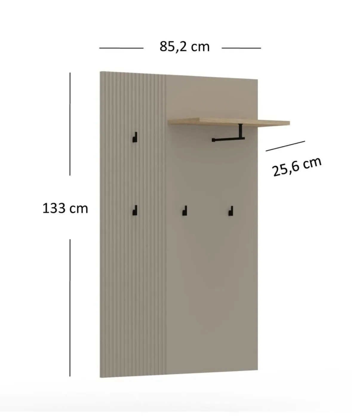 Garderobenpaneel Lucrezia, Cashmere Dekor – Ansicht 2