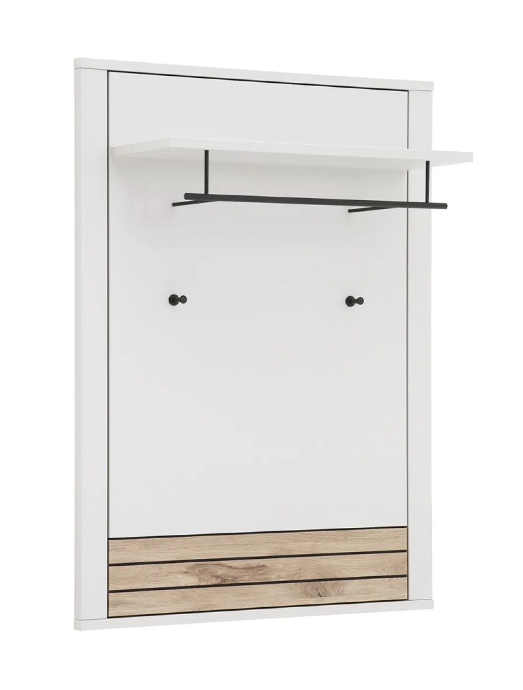 Garderobenpaneel Mantena 1 | Modern White / Viking Oak
