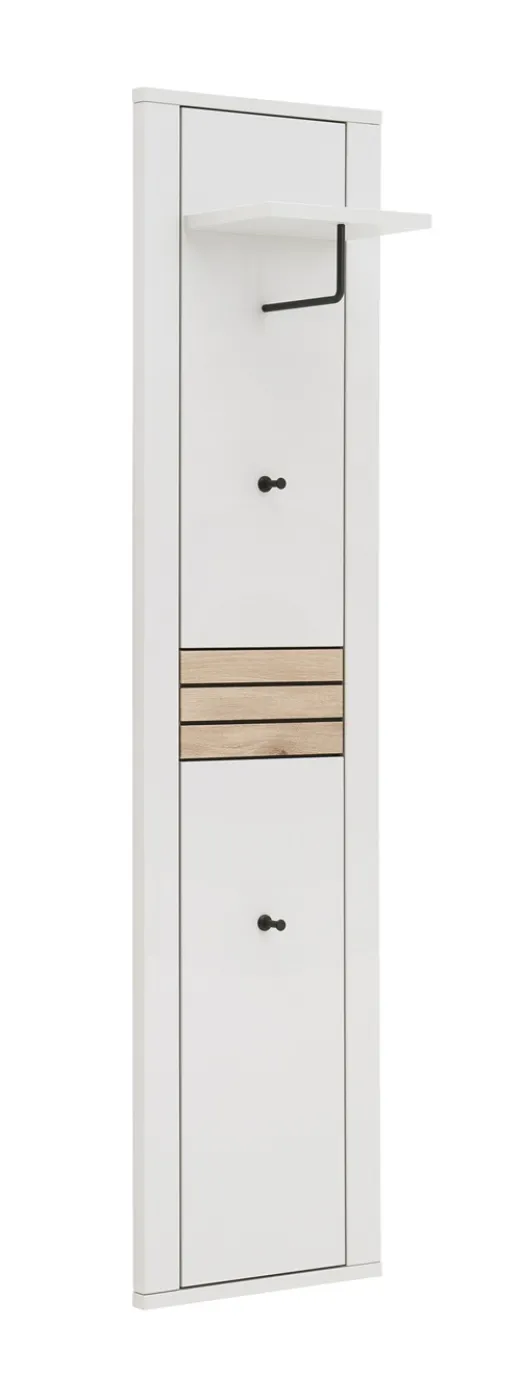 Garderobenpaneel Mantena | Modern White / Viking Oak