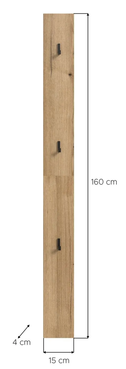 Garderobenpaneel Naro | Evoke Oak