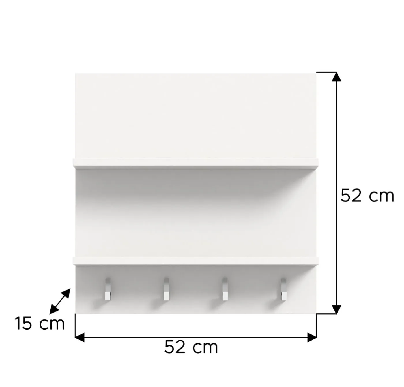 Garderobenpaneel Projekt X | weiß