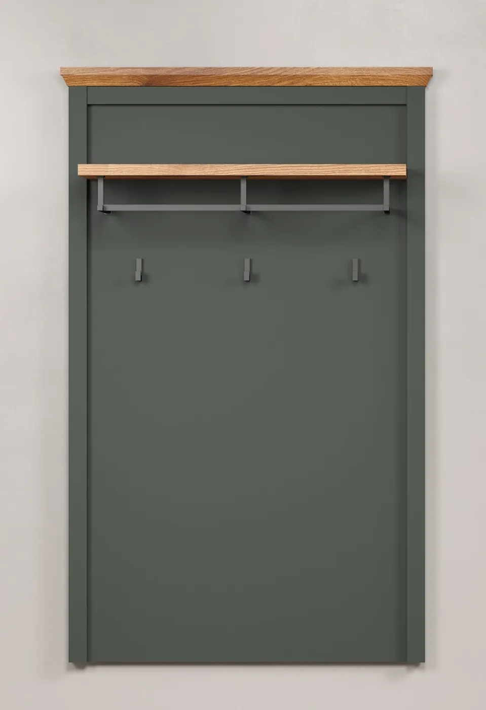 Garderobenpaneel Stanton | Tannengrün / Eiche