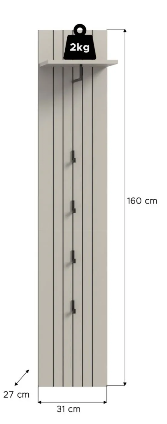 Garderobenpaneel Station | Kaschmir