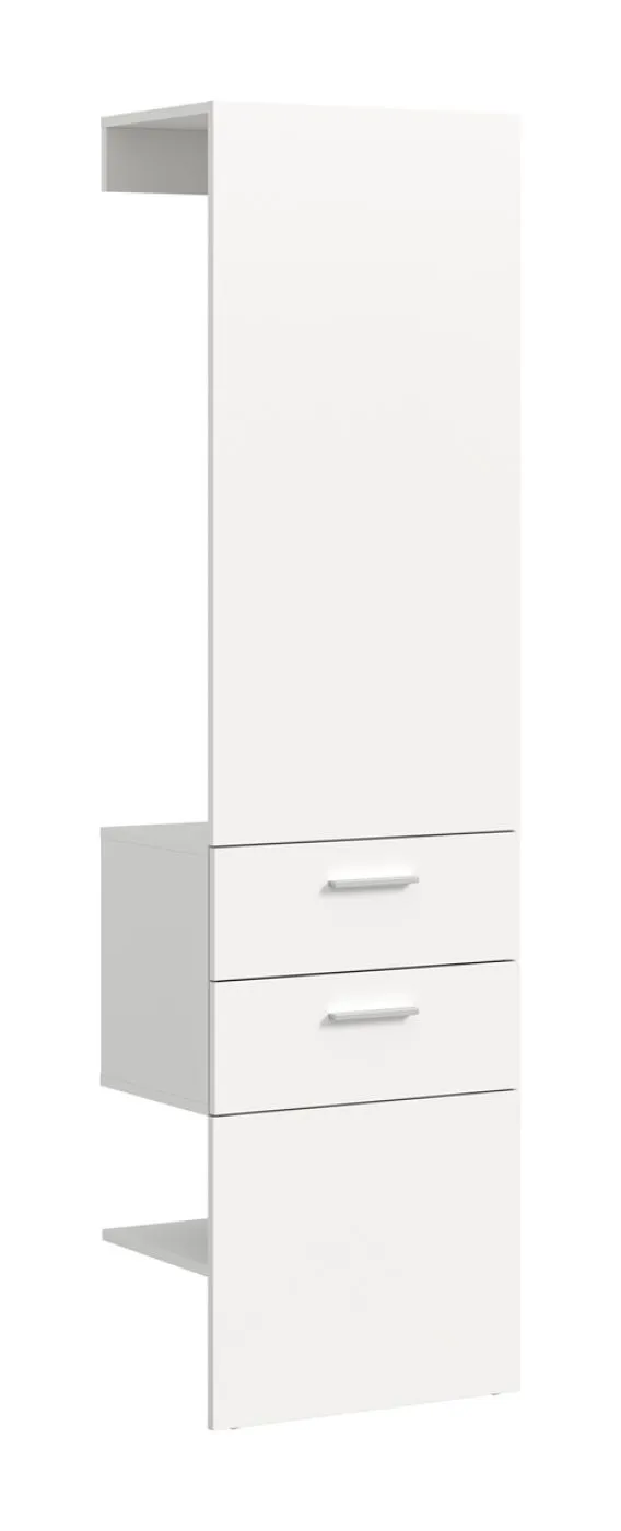 Garderobenpaneel Vaga | mit Schubkästen | weiß