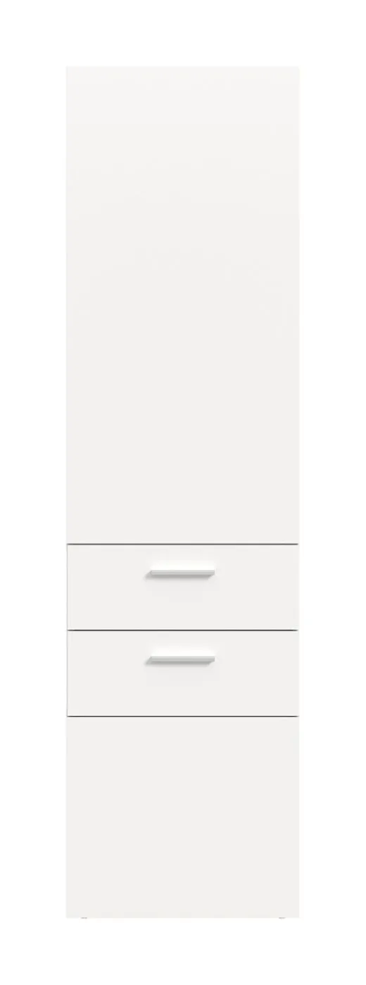 Garderobenpaneel Vaga | mit Schubkästen | weiß