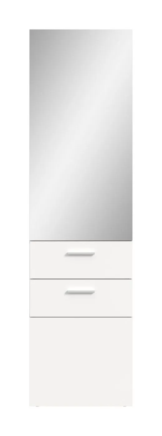 Garderobenpaneel Vaga | mit Spiegel | weiß