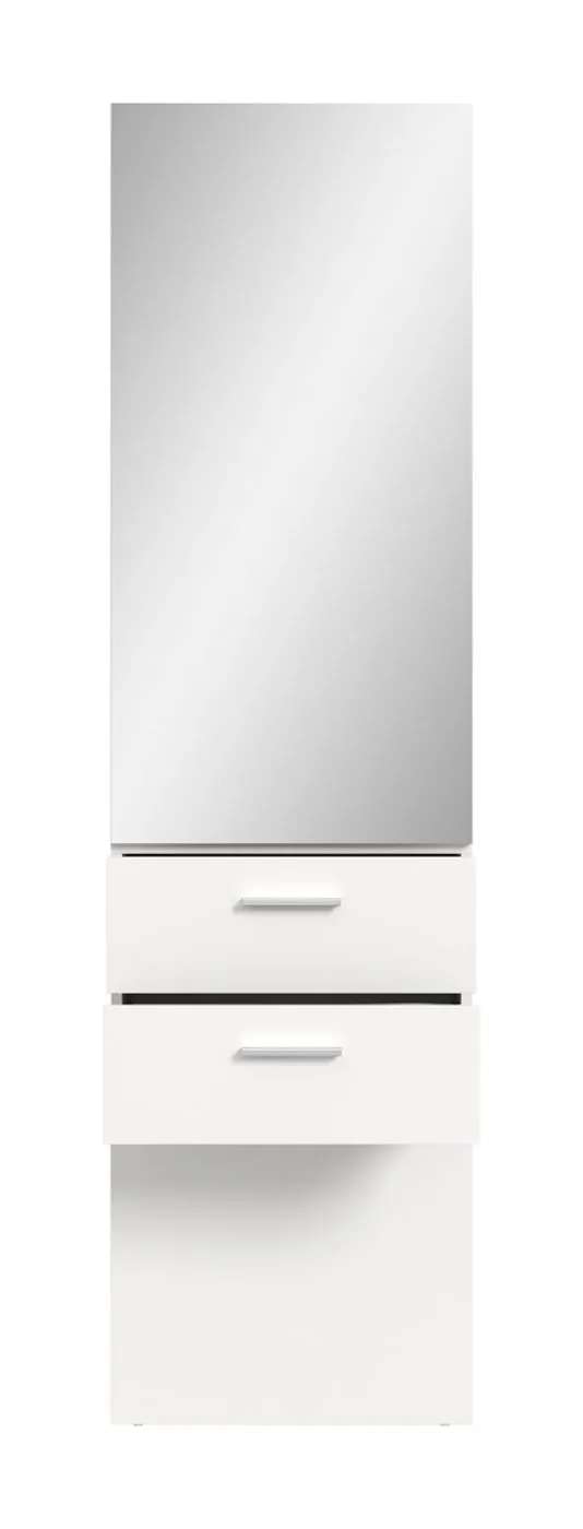 Garderobenpaneel Vaga | mit Spiegel | weiß