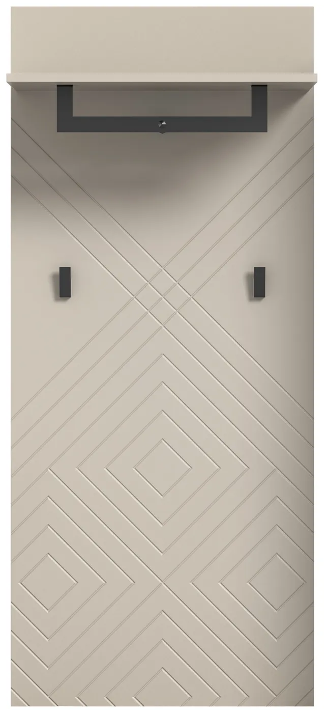 Garderobenpaneel | Wandgarderobe Notes | beige matt/sandfarben