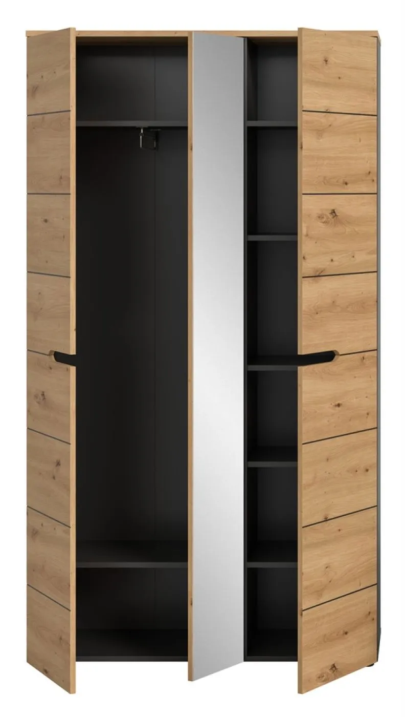 Garderobenschrank Canu 1 | grau / Artisan Eiche