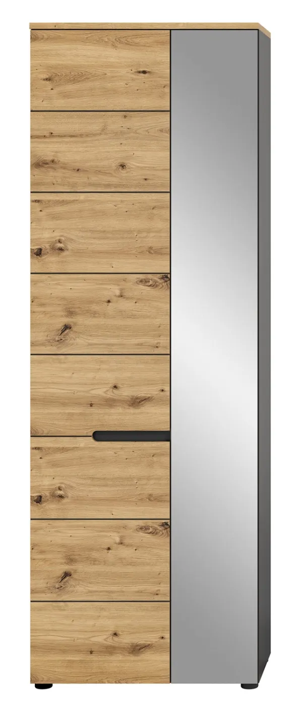 Garderobenschrank Canu | grau / Artisan Eiche